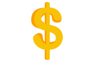 guld dollar ikon transparent bakgrund png