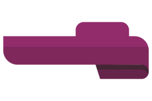 púrpura plano texto caja botón elemento con transparente antecedentes png