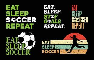 Eat Sleep Soccer Repeat T shirt Design Bundle, vector Soccer T shirt  design, Football shirt, Soccer typography T shirt design Collection