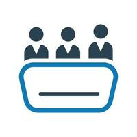 Interview icon free vector