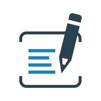 Content writing icon with pad and pencil vector