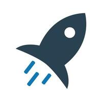 Rocket Launcer. Startup business launch icon vector