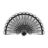 Folding fan. Vector image isolated on white background. Icon. Summer and accessories