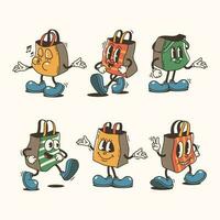 Versatile Paper Bag Character Set with Varied Poses and Expressions vector