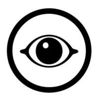 black and white artistic human eye icon or symbol vector