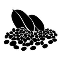 creative black and white coffee bean composition vector