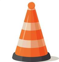 orange traffic cone object vector