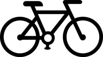 black silhouette of common bicycle vector