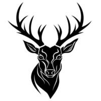 deer animal head logo vector