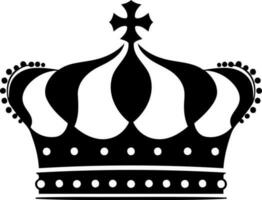 black and white silhouette crown object vector