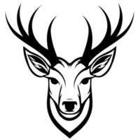 deer animal head logo vector