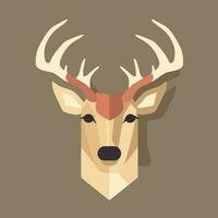 deer animal head logo vector