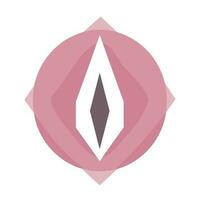 female vulva icon logo for gynecological health theme vector