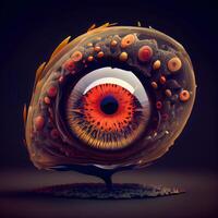 Eye of the devil. 3d rendering. Computer digital drawing., Image photo