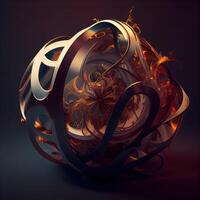 3d illustration of abstract geometric composition,digital artwork for creative graphic design, Image photo