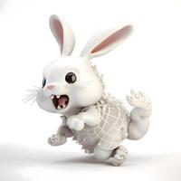 Robot toy isolated on white background. 3d render illustration., Image photo