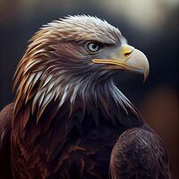 Portrait of an american bald eagle haliaeetus pelagicus, Image photo