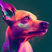 Digital painting of a dog's head. Digital painting of a dog., Image photo