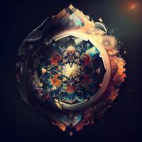 3d ilustración de resumen fractal para creativo diseño, Arte y entretenimiento, ai generativo imagen foto