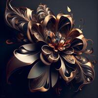 Abstract fractal flower. Digital art. 3D rendering. Computer generated graphics., Image photo