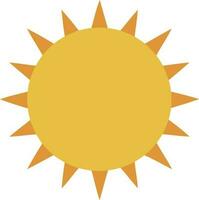 sun icon with rays yellow vector