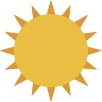 sun icon with rays yellow vector