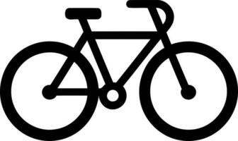 black silhouette of common bicycle vector