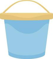 plastic blue bucket object vector