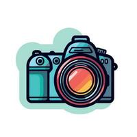 digital camera colorful icon vector