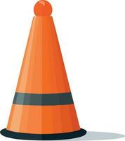 orange traffic cone object vector