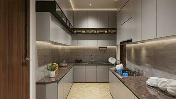 moderno cocina gabinete ideas para un pulcro y elegante espacio foto