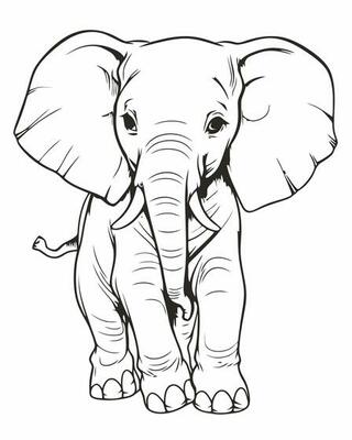 elephant coloring page