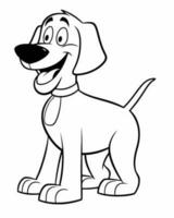 cute happy cartoon dog vector
