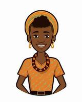 Preppy african boy vector