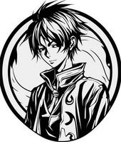 sad boy, Anime boy with black hair and hoodie, cool anime character. Vector  illustration. 23096968 Vector Art at Vecteezy