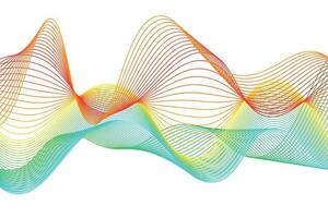 colorful gradient wave line. fluid abstract background. suitable for landing page and computer desktop wallpaper vector