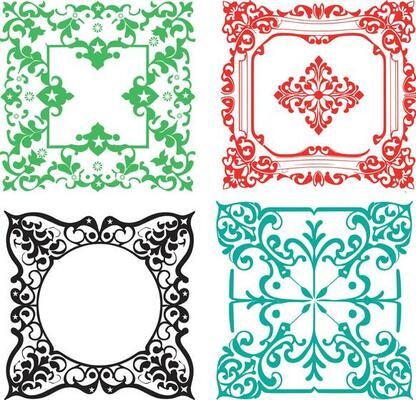 Decorative Vector Frames And Borders Design With Vintage Floral Ornament.