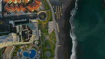 Aerial view of Los Cristianos, Las Americas and Adeje, Canary Islands, Tenerife, Spain video