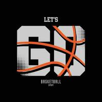 Basketball r illustration and typography, perfect for t-shirts, hoodies, prints etc. vector