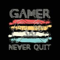 Gamer t-shirt and apparel design vector