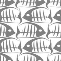 graphic gray and white fish skeletons seamless pattern, texture, background photo