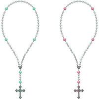 Vector Design of rosary with cross