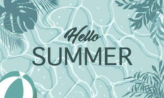 fresh beautiful water summer banner design background pattern. horizontal poster, greeting card, header for website. vector