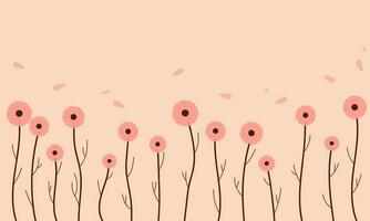 Colorful flowers Symbol style. and spring background. Can be used for your work. Welcome spring season concept. vector