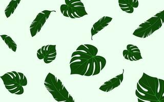 Abstract Background concept and green leaves plant simple modern design. Vector illustration. Can be used for your work.