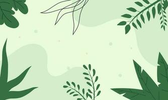 Abstract Background concept and green leaves plant simple modern design. Vector illustration. Can be used for your work.