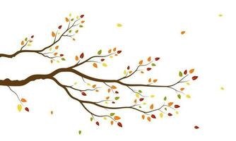 Tree and leaves for Autumn season background style. Welcome Autumn season concept. vector