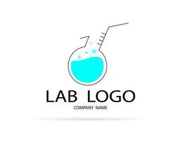 laboratorio logo en blanco antecedentes. lata usado para tu trabajar. vector