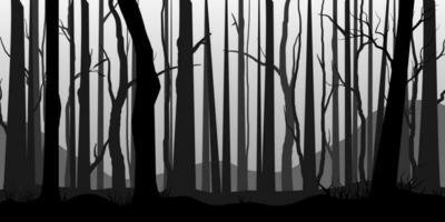 negro rama árbol o desnudo arboles siluetas y naturaleza paisajes estilo. mano dibujado aislado ilustraciones. vector