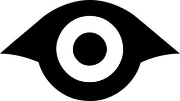 negro y blanco artístico humano ojo icono o símbolo vector